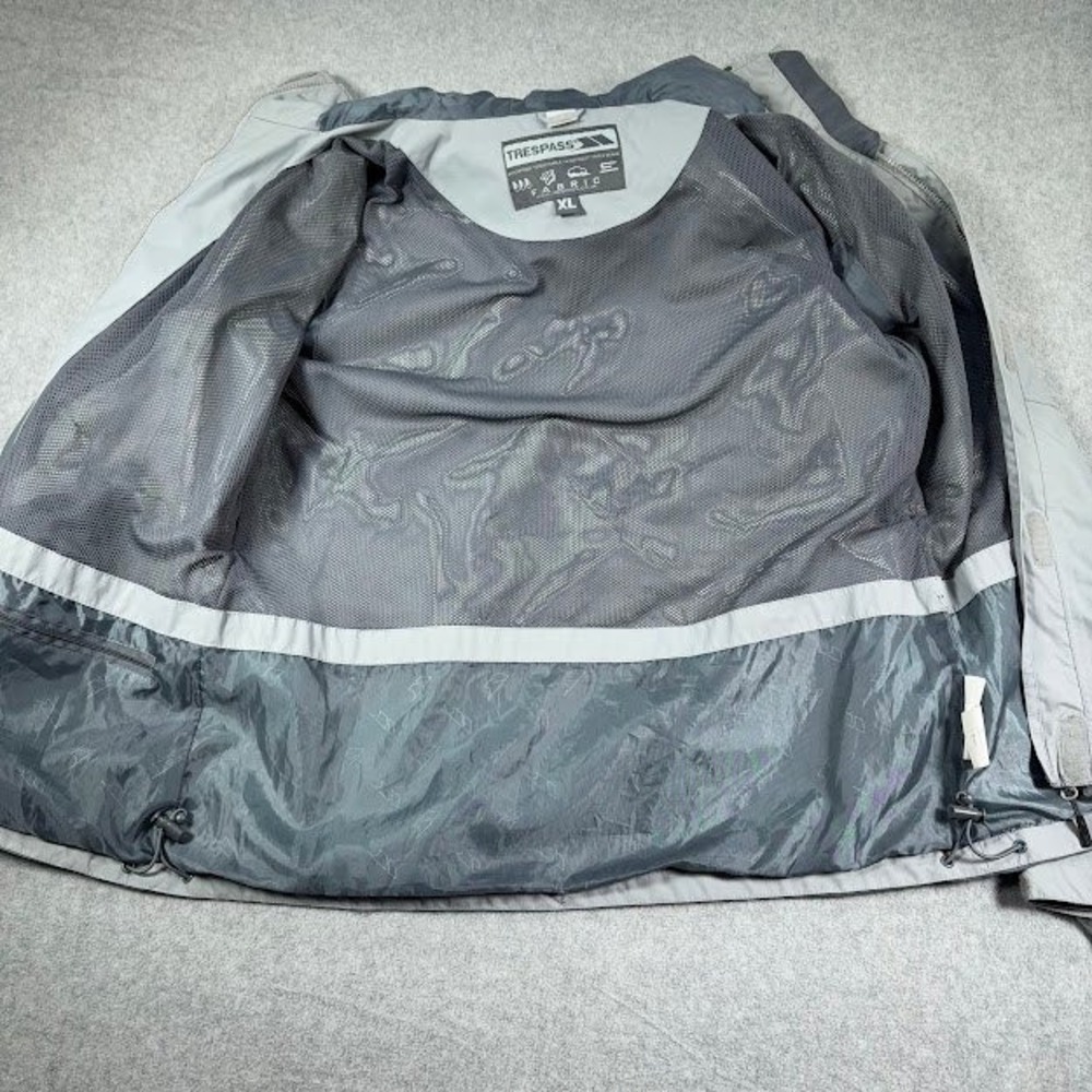 Trespass Windbreaker Jacket Womens XL Grey Hooded Waterproof Windproof - Picture 12 of 13